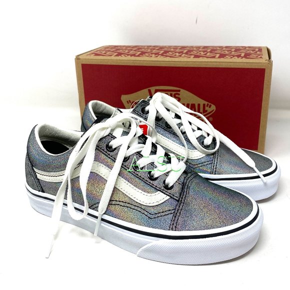 Vans Shoes - VANS Old Skool Prism Suede Silver Glitter Women’s